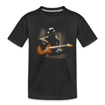 guitariste - T-shirt bio Premium Enfant - noir - Devant
