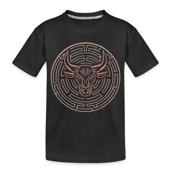 Labyrinthe Minotaure - T-shirt bio Premium Enfant - noir - Devant