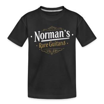 Logo vintage de la guitare rare de Norman - T-shirt bio Premium Enfant - noir - Devant