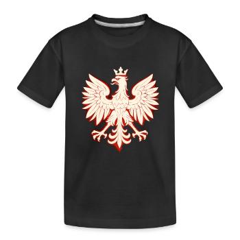 Pologne Polska Aigle drapeau patriotisme cadeau - T-shirt bio Premium Enfant - noir - Devant