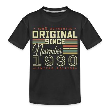 November 1980 Birthday Gift - Kids' Premium Organic T-Shirt - black - Front