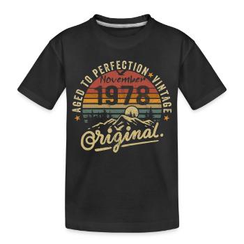 Novembre 1978 Anniversaire Novembre 1978 - T-shirt bio Premium Enfant - noir - Devant