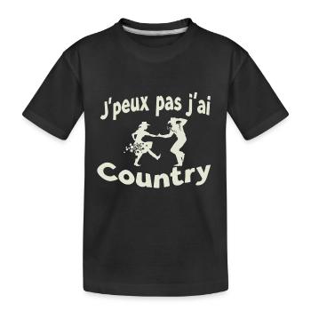 Ich kann nicht, ich habe Land - Kinder Premium Bio T-Shirt - Schwarz - Vorne