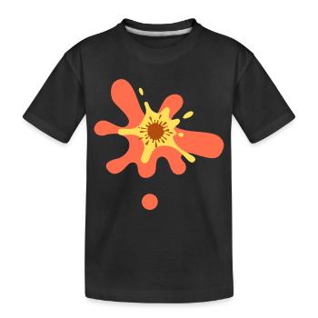 Couleur Blot Splatter Orange-Yellow - T-shirt bio Premium Enfant - noir - Devant
