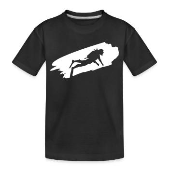Divers diving underwater - Kids' Premium Organic T-Shirt - black - Front