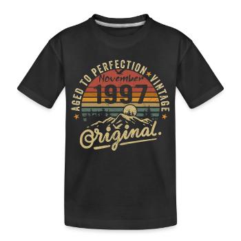 Novembre 1997 Anniversaire Novembre 1997 - T-shirt bio Premium Enfant - noir - Devant
