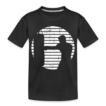 Boxer Sketch - Kids' Premium Organic T-Shirt - black - Front