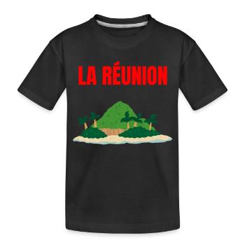 T-shirt île La Réunion tropicale - T-shirt bio Premium Enfant - noir - Devant