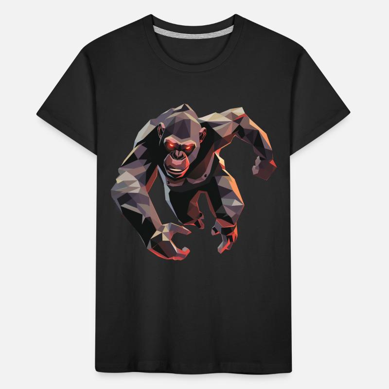 Gorille dans le style low poly T-shirt bio Premium Enfant