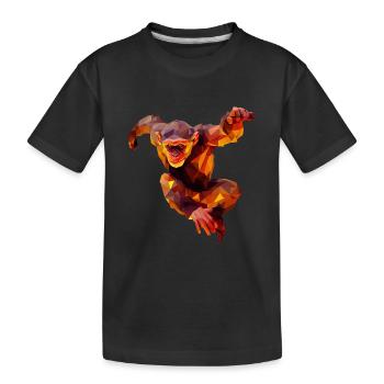 Polygon Orangutan Sprinter - Kids' Premium Organic T-Shirt - black - Front