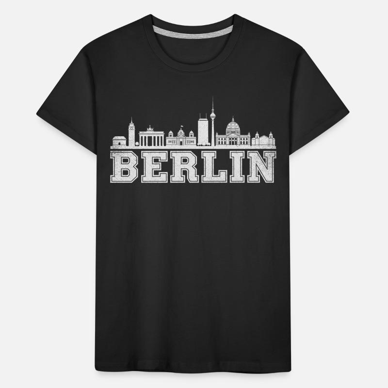 Berlin Skyline Retro  Kinder Premium Bio T-Shirt