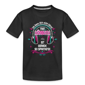 Livre audio passionnant - T-shirt bio Premium Enfant - noir - Devant