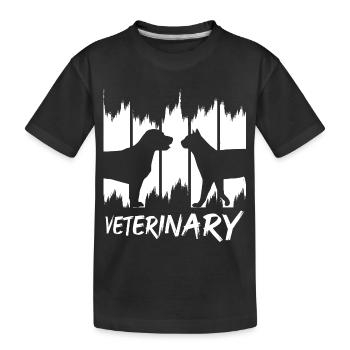 Funny veterinarian - Kids' Premium Organic T-Shirt - black - Front