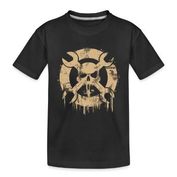 Crâne de tournevis - T-shirt bio Premium Enfant - noir - Devant
