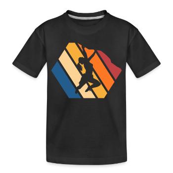 Dynamische Streetdance Silhouette - Kinder Premium Bio T-Shirt - Schwarz - Vorne