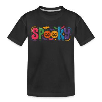 Spuk Halloween Cartoon Kürbisse - Kinder Premium Bio T-Shirt - Schwarz - Vorne
