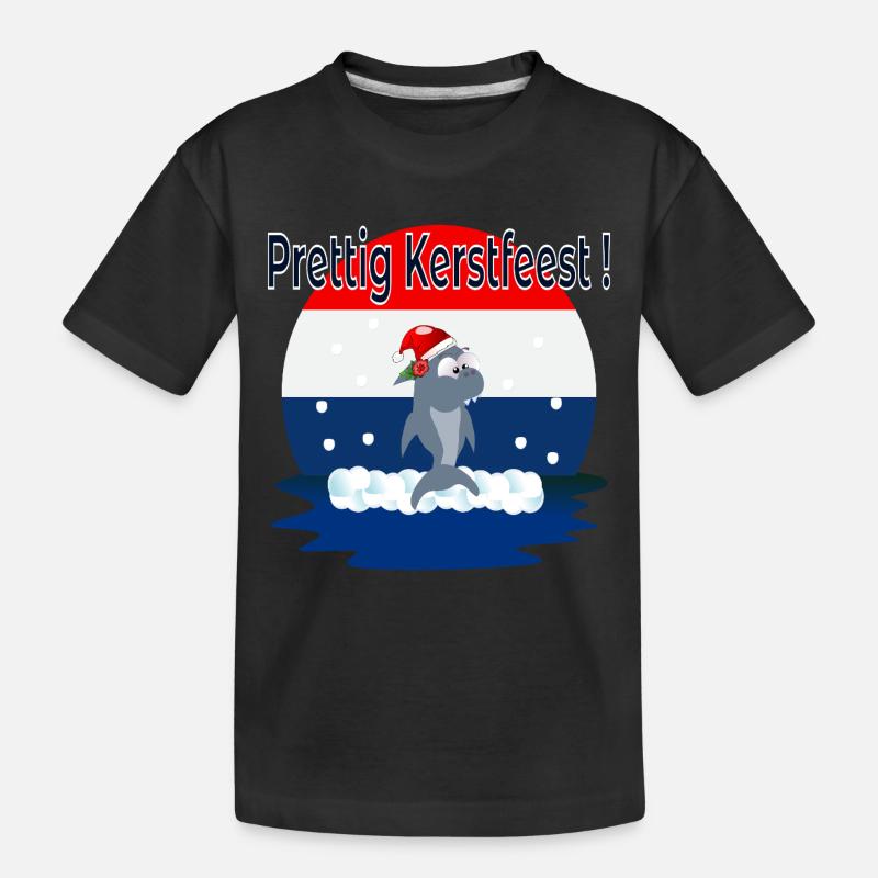 Joyeux Noël Requins - T-shirt bio Premium Enfant - noir