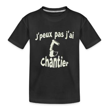 Ich kann keine Baustelle haben - Kinder Premium Bio T-Shirt - Schwarz - Vorne