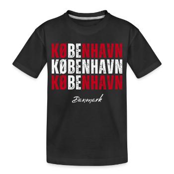 I love Copenhagen, Copenhagen Denmark - Kids' Premium Organic T-Shirt - black - Front