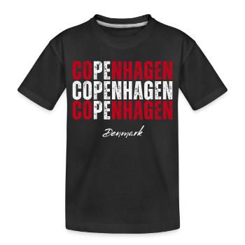 Copenhagen Denmark, memory of Copenhagen - Kids' Premium Organic T-Shirt - black - Front