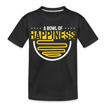 Un bol de ramen du bonheur - T-shirt bio Premium Enfant - noir - Devant