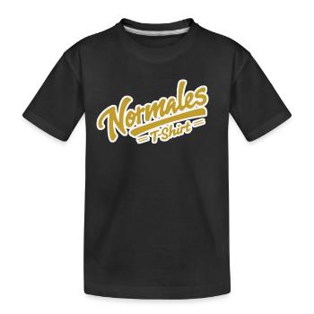 Normal T-shirt yellow - Kids' Premium Organic T-Shirt - black - Front