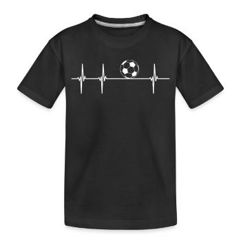 Pulsschlag Fußball - Kinder Premium Bio T-Shirt - Schwarz - Vorne
