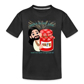 Jésus est ma confiture Humour chrétien - T-shirt bio Premium Enfant - noir - Devant