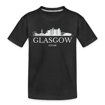 Glasgow Skyline, Glasgow, Écosse - T-shirt bio Premium Enfant - noir - Devant