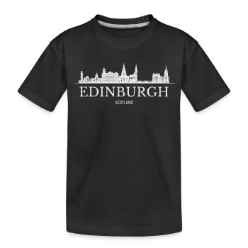 Silhouette d’Édimbourg, Édimbourg, Écosse - T-shirt bio Premium Enfant - noir - Devant