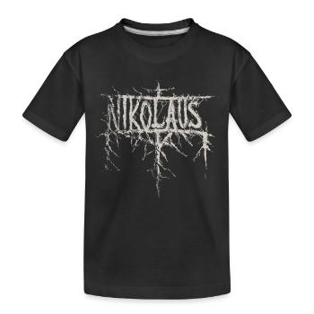 Black metal Nikolaus - Kinder Premium Bio T-Shirt - Schwarz - Vorne