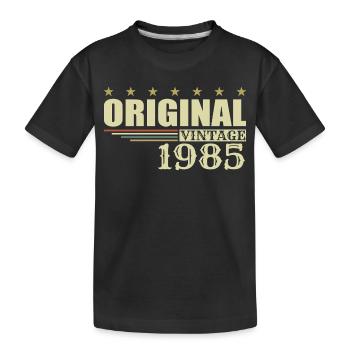 1985 Geburtstag 1985 - Kinder Premium Bio T-Shirt - Schwarz - Vorne