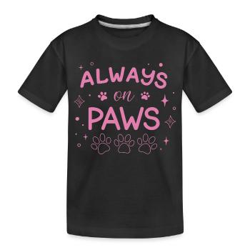 Always on Paws Rose - T-shirt bio Premium Enfant - noir - Devant