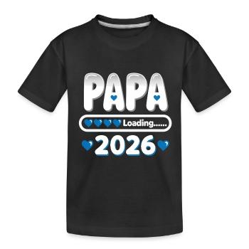 2026 Papa Loading – Cadeau pour le futur père - T-shirt bio Premium Enfant - noir - Devant