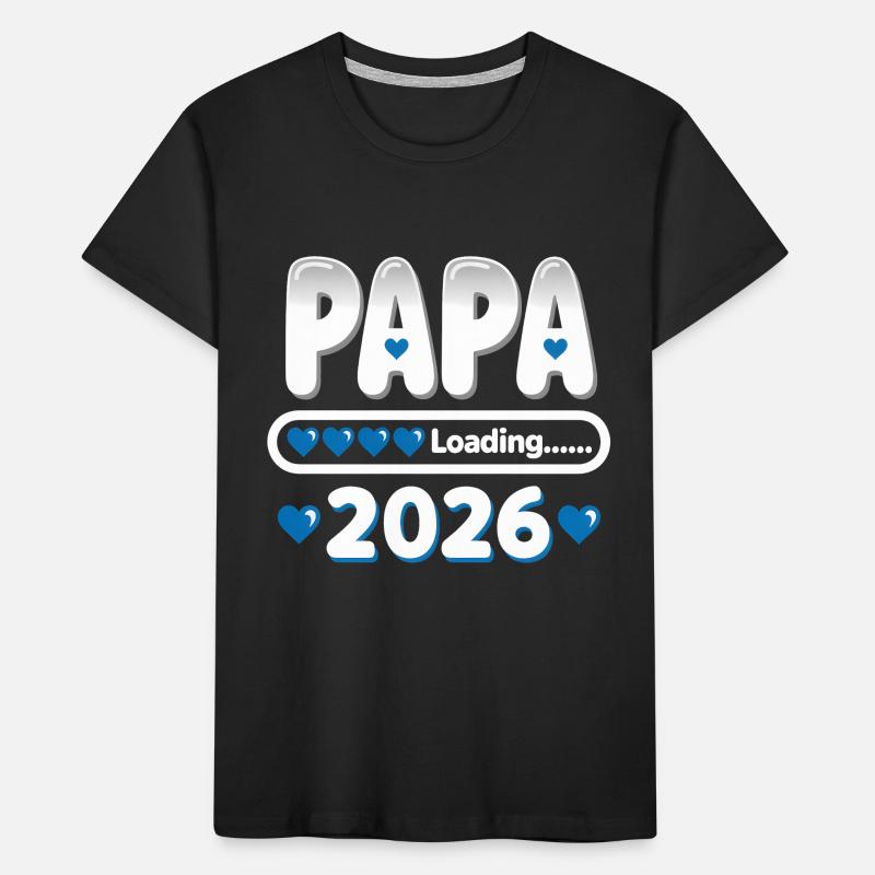 2026 Papa Loading – werdender Vater Geschenk Kinder Premium Bio T-Shirt