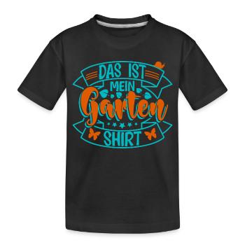 Garten  - Kinder Premium Bio T-Shirt - Schwarz - Vorne
