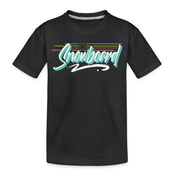 Planche à neige - T-shirt bio Premium Enfant - noir - Devant