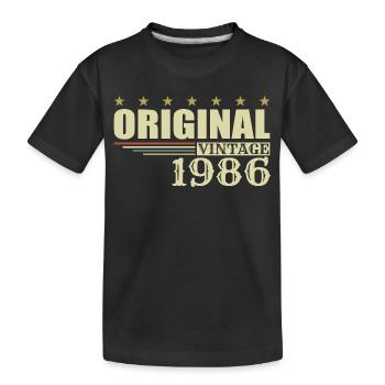 Anniversaire de 1986 - 1986 - T-shirt bio Premium Enfant - noir - Devant