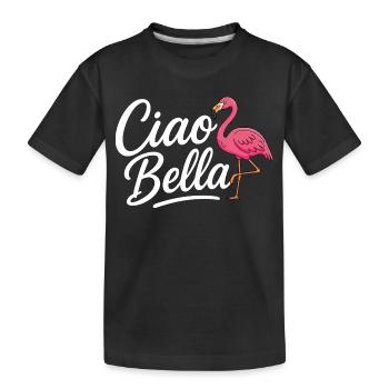 Ciao Bella - Kinder Premium Bio T-Shirt - Schwarz - Vorne