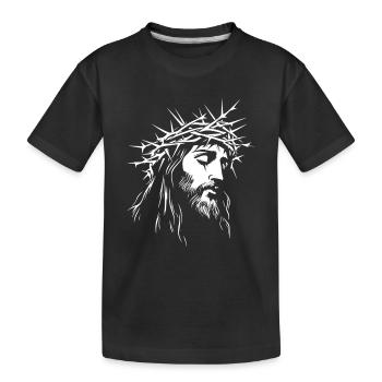 Jésus-Christ Dieu chrétien - T-shirt bio Premium Enfant - noir - Devant