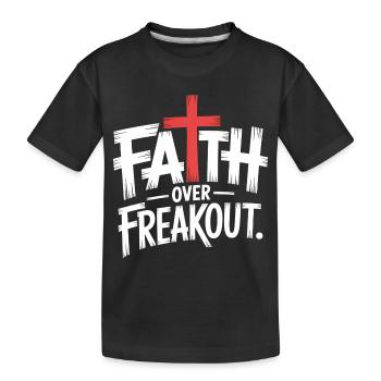 La foi sur la panique La foi en Jésus - T-shirt bio Premium Enfant - noir - Devant
