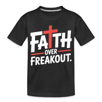 La foi sur la panique La foi en Jésus - T-shirt bio Premium Enfant - noir - Devant