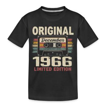 Cadeau D'anniversaire Décembre 1966 - T-shirt bio Premium Enfant - noir - Devant