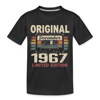 Cadeau D'anniversaire Décembre 1967 - T-shirt bio Premium Enfant - noir - Devant