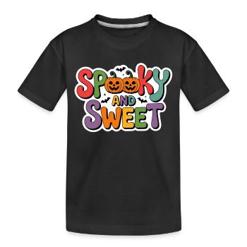 Halloween effrayant et doux - T-shirt bio Premium Enfant - noir - Devant