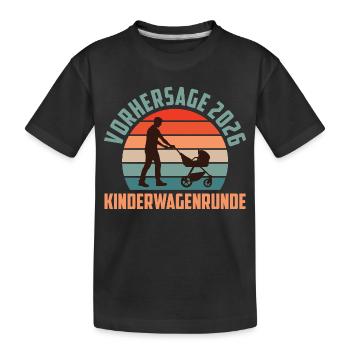 Future papa PRÉDICTION 2026 POUSSETTE - T-shirt bio Premium Enfant - noir - Devant