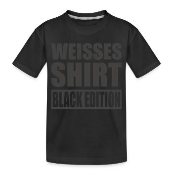 White Shirt Black Edition - Kinder Premium Bio T-Shirt - Schwarz - Vorne