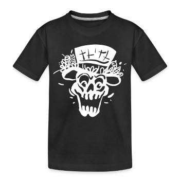 Squelette avec style de ligne de cylindre - T-shirt bio Premium Enfant - noir - Devant
