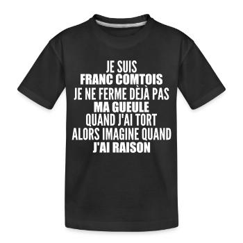 Franc comtois I don't shut my mouth frank comté - Kids' Premium Organic T-Shirt - black - Front