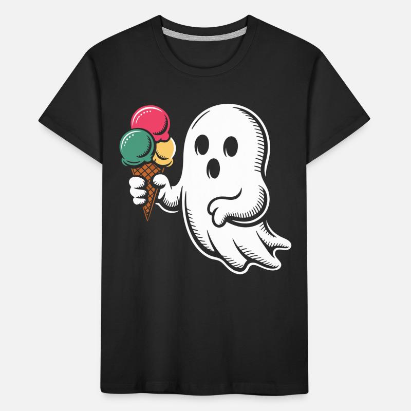Fantôme avec popart de crème glacée T-shirt bio Premium Enfant